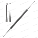 steristat sterile disposable double ended nail curette with holes stainless steel