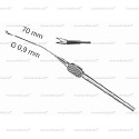 wullstein micro-mini ear scissors with pencil handle patterns - bg, 70 mm (2 7/8") ø 0.9 mm