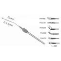 wullstein micro-mini ear scissors with pencil handle patterns - bg, 70 mm (2 7/8") ø 0.9 mm