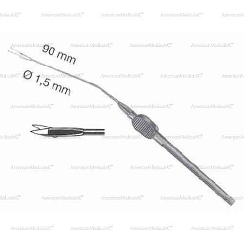 wullstein micro ear scissors with pencil handle patterns - bg, 90 mm (3 1/2"), ø 1.5 mm