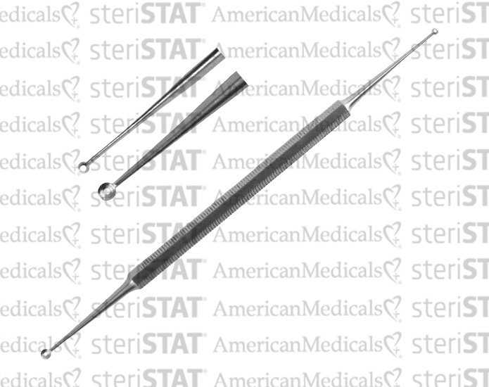 double ended nail curette with holes